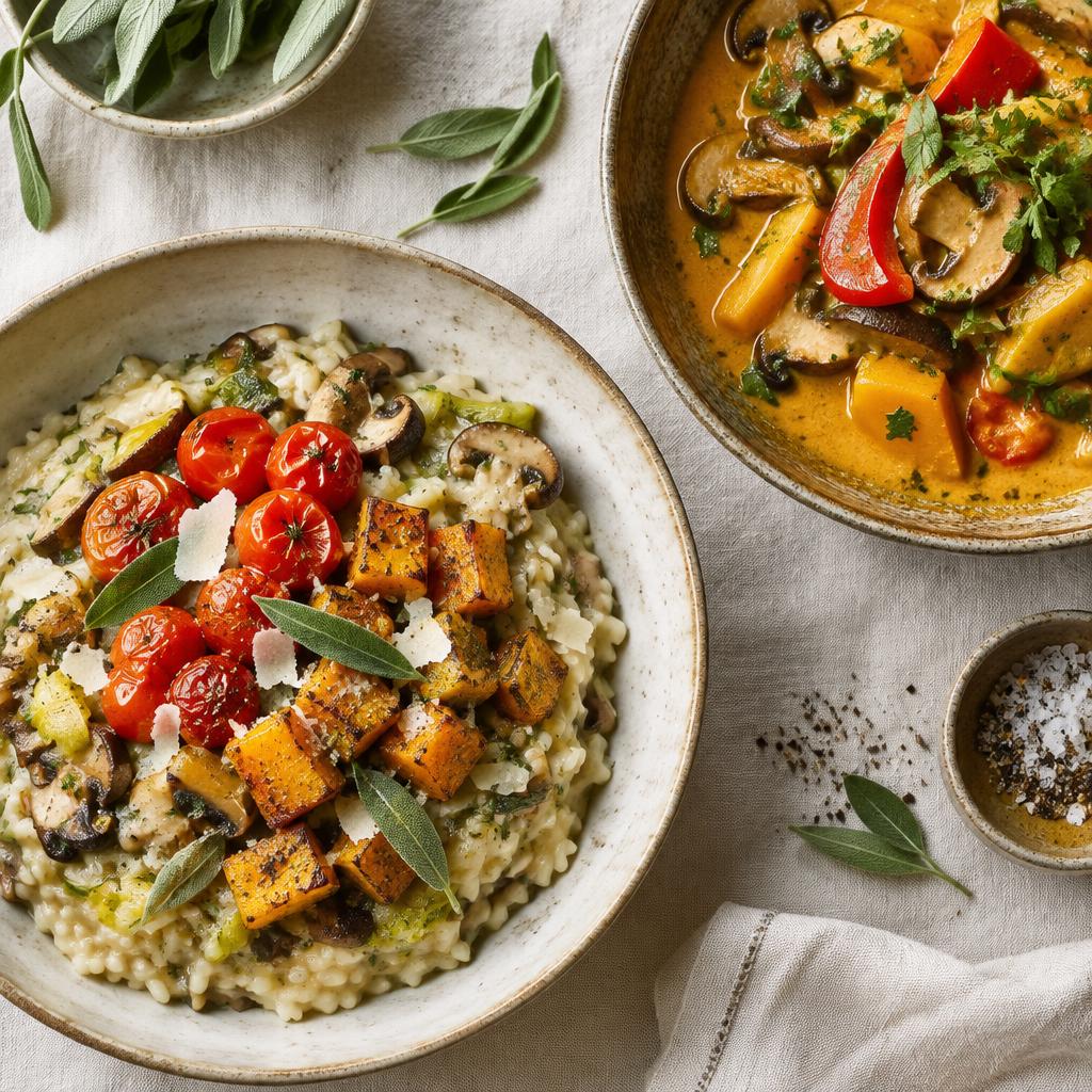 Composição gastronômica ilustrativa